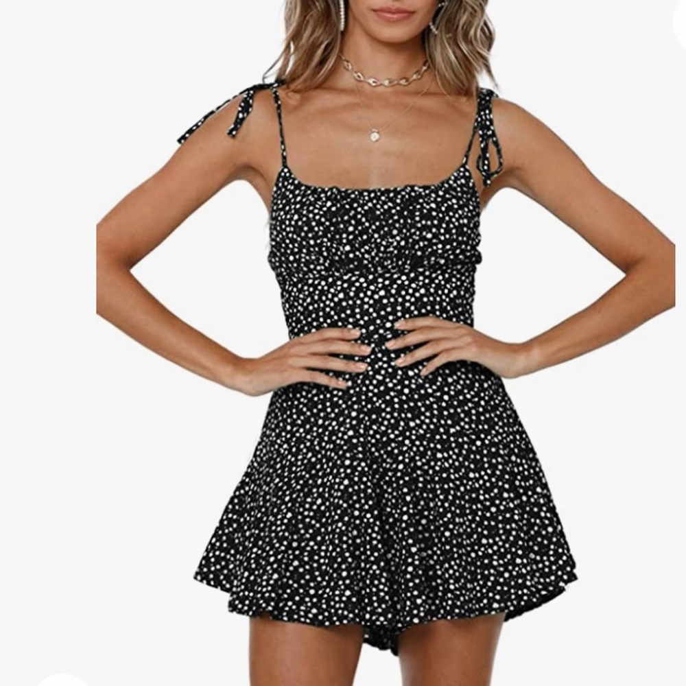 Floral wide leg romper